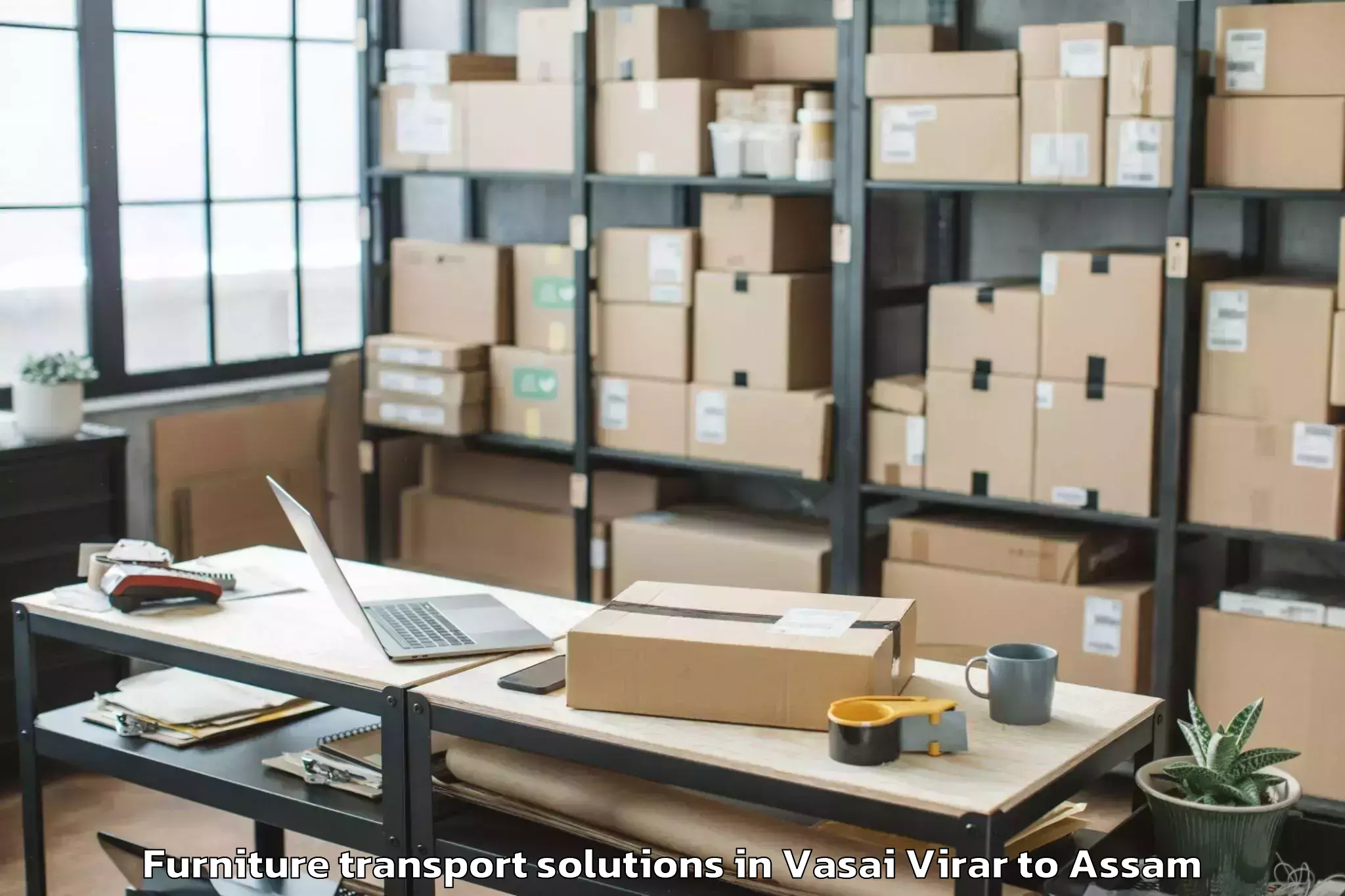 Hassle-Free Vasai Virar to Bhowraguri Furniture Transport Solutions